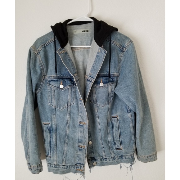 oversized denim hoodie